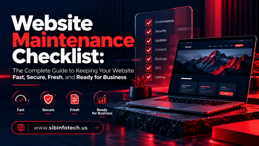 Website Maintenance Checklist: The Complete Guide to Keeping Your Website Fast, Secure, Fresh, and Ready for Business
